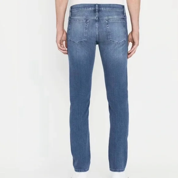 Frame Men’s L’Homme Slim blue jeans.